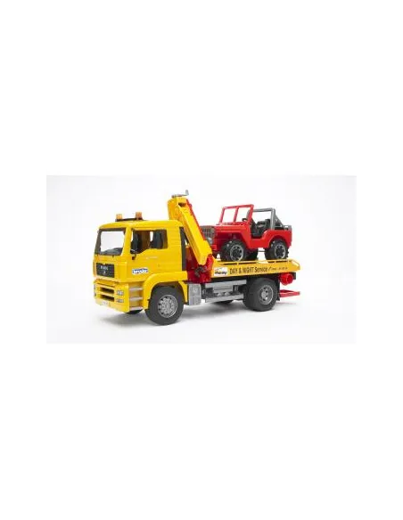 BRUDER MAN TGA Breakdown truck with cross country vehicle