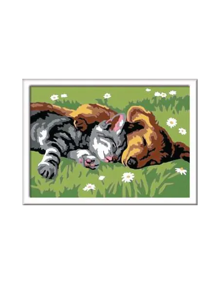 Ravensburger CreArt Sleeping Cats and Dogs Colore per kit di verniciatura in base ai numeri