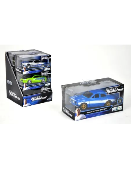 Simba Toys Fast And Furious Auto Scala 1:32 In Display Die-Cast, Funzionamento A Ruota Libera, Parti Apribili 6 Asst.