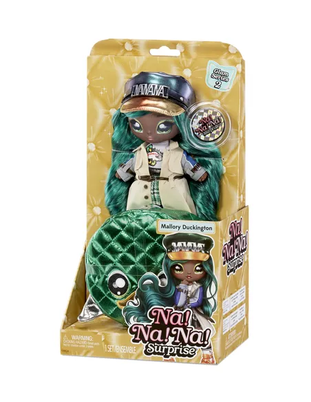 Na! Na! Na! Surprise 2-in-1 Fashion Doll and Purse Glam Series 2- Mallory Duckington (Mallard Duck)