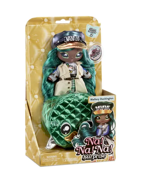 Na! Na! Na! Surprise 2-in-1 Fashion Doll and Purse Glam Series 2- Mallory Duckington (Mallard Duck)