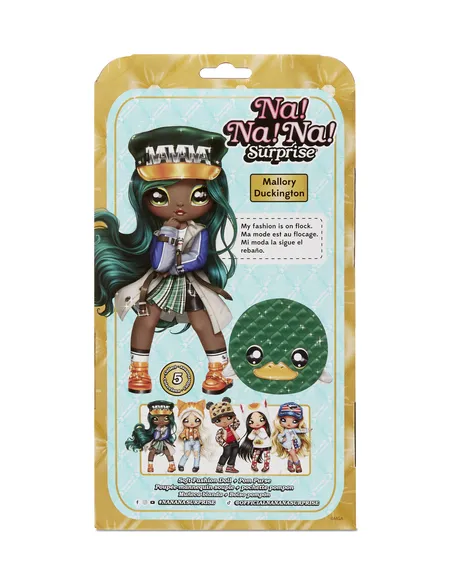 Na! Na! Na! Surprise 2-in-1 Fashion Doll and Purse Glam Series 2- Mallory Duckington (Mallard Duck)