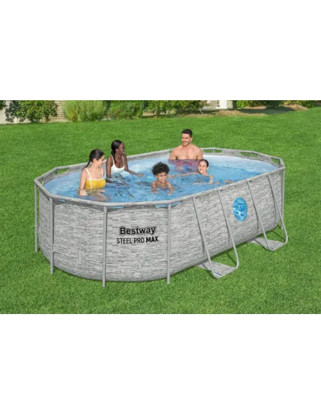 Bestway 56714 piscina fuori terra Piscina con bordi Piscina ovale 7250 L Marrone