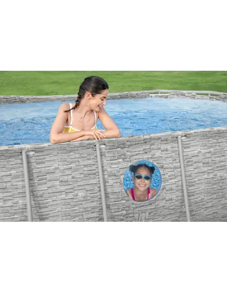 Bestway 56714 piscina fuori terra Piscina con bordi Piscina ovale 7250 L Marrone