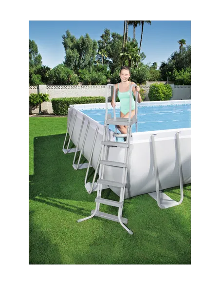 Bestway Power Steel Piscina 732x366x132 cm, pvc/tritech, effetto mosaico interno, include filtro a sabbia, copertura, scaletta, 
