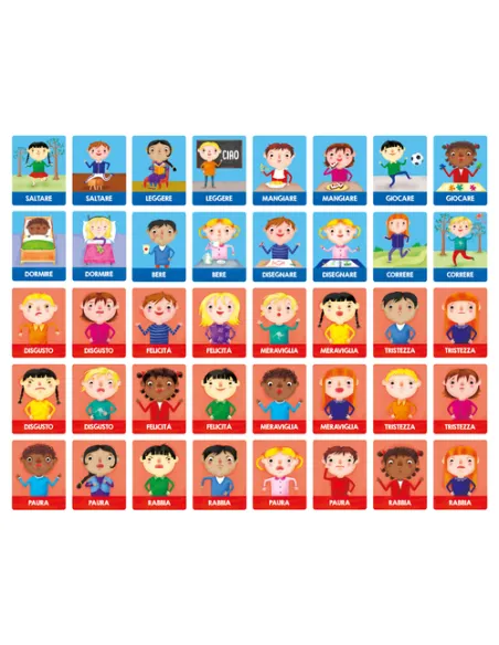 Headu Flashcards Montessori Emozioni e Azioni