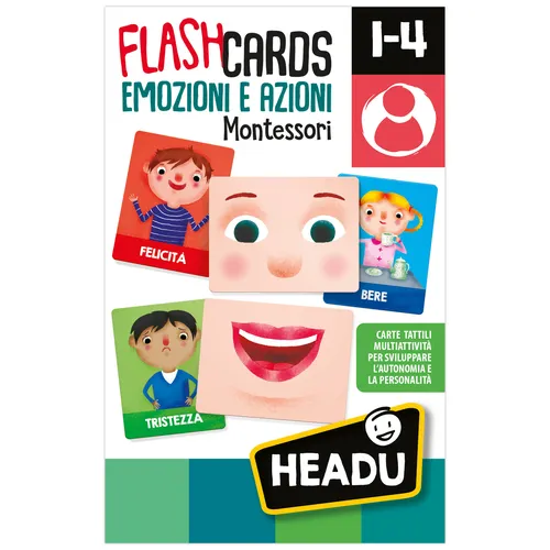 Headu Flashcards Montessori Emozioni e Azioni