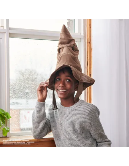 Wizarding World , Cappello Parlante Interattivo di Harry Potter, Voce Originale dei Film, 15 Frasi in Italiano/Tedesco, 5+ Anni