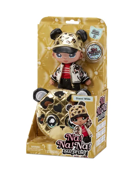 Na! Na! Na! Surprise 2-in-1 Fashion Doll and Purse Glam Series 2- Gianni Wilde (Cheetah Boy)