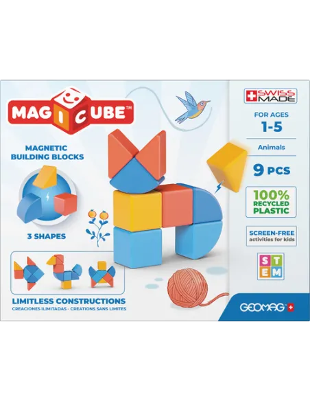 Geomag MagiCube 3 Shapes Recycled Animals