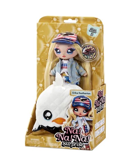 Na! Na! Na! Surprise Surprise 2-in-1 Fashion Doll and Purse Glam Series 2- Erika Featherton (Eagle)