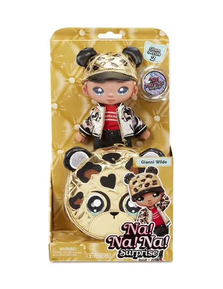 Na! Na! Na! Surprise 2-in-1 Fashion Doll and Purse Glam Series 2- Gianni Wilde (Cheetah Boy)