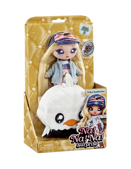 Na! Na! Na! Surprise Surprise 2-in-1 Fashion Doll and Purse Glam Series 2- Erika Featherton (Eagle)