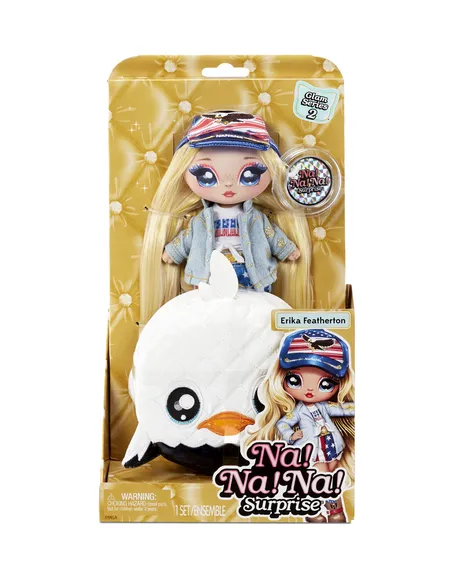 Na! Na! Na! Surprise Surprise 2-in-1 Fashion Doll and Purse Glam Series 2- Erika Featherton (Eagle)