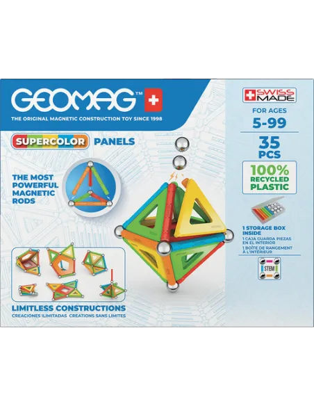 Geomag SuperColor Panels Recycled Giocattolo con magnete al neodimio