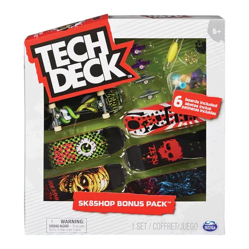 Tech Deck , confezione Premium da 6 Mini Skate,...