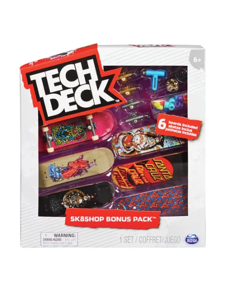Tech Deck , confezione Premium da 6 Mini Skate, Assortiti e Originali, 6028845