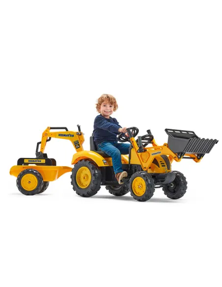 ESCAVATORE KOMATSU +BENNA POST+RIMORCHIO (2086Y)