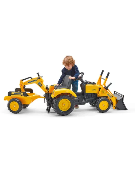 ESCAVATORE KOMATSU +BENNA POST+RIMORCHIO (2086Y)