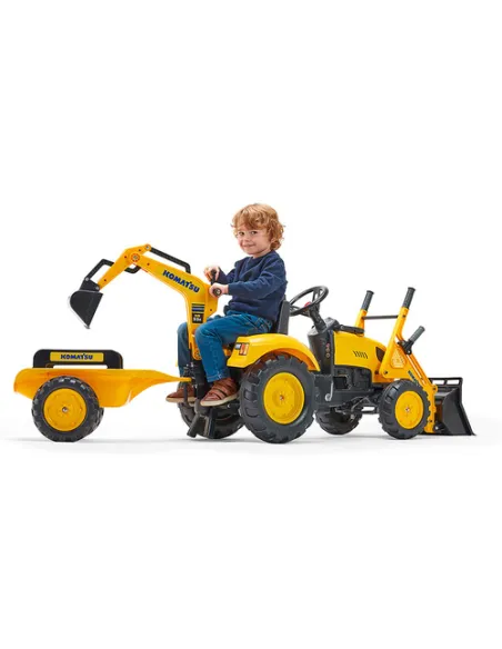 ESCAVATORE KOMATSU +BENNA POST+RIMORCHIO (2086Y)