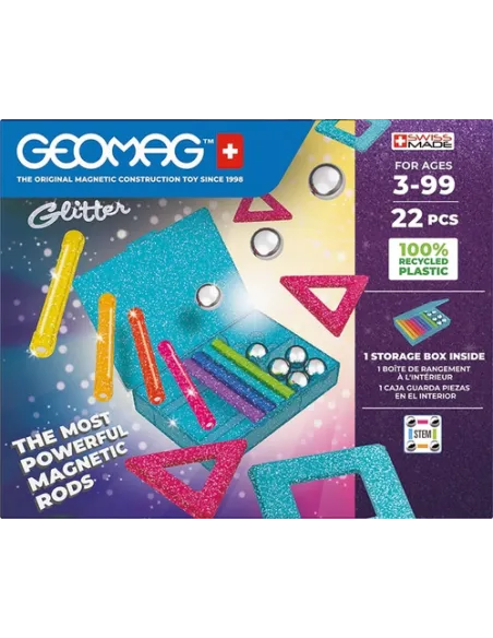 Geomag Glitter Panels Recycled Giocattolo con magnete al neodimio