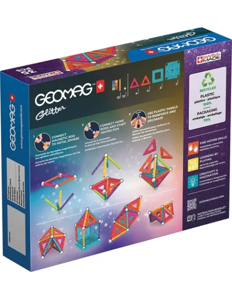 Geomag Glitter Panels Recycled Giocattolo con magnete al neodimio