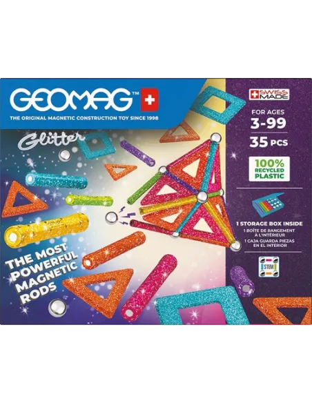 Geomag Glitter Panels Recycled Giocattolo con magnete al neodimio