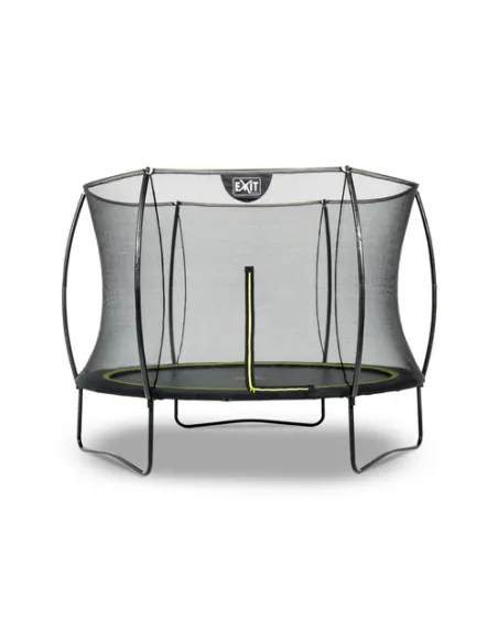 EXIT Silhouette trampoline ø244cm - black Esterno Rotondo Molla elicoidale Trampolino fuori terra