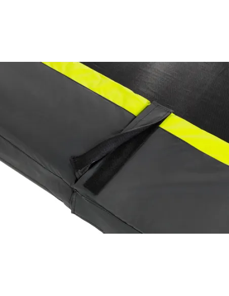 EXIT Silhouette ground trampoline ø305cm with safety net - black Esterno Rotondo Molla elicoidale Trampolino interrato