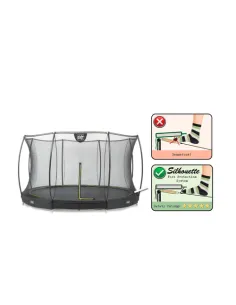 EXIT Silhouette ground trampoline ø366cm with safety net... 2