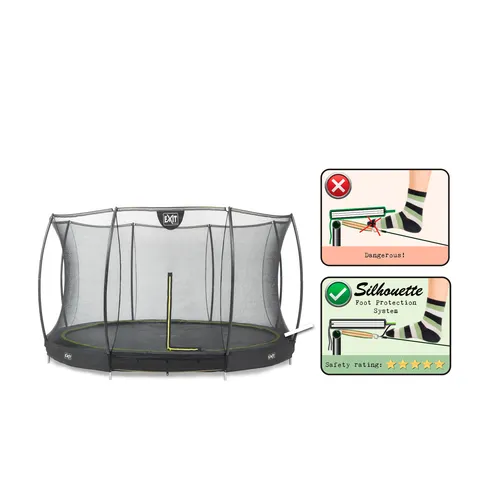 EXIT Silhouette ground trampoline ø366cm with...
