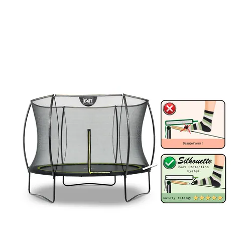 EXIT Silhouette trampoline ø244cm - black...