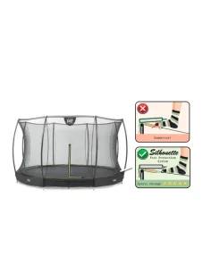 EXIT Silhouette ground trampoline ø427cm with safety net... 2