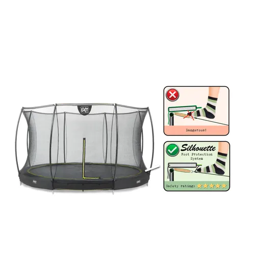 EXIT Trampolino Silhouette DA TERRA ø427cm con...