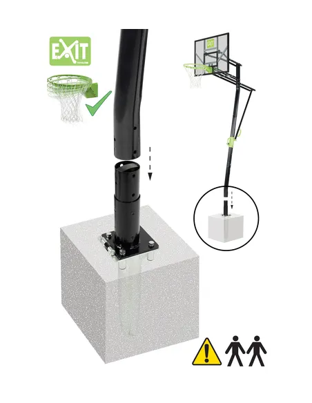 EXIT 46.03.11.00 impianto per pallacanestro Interrato Rettangolare Policarbonato (PC)