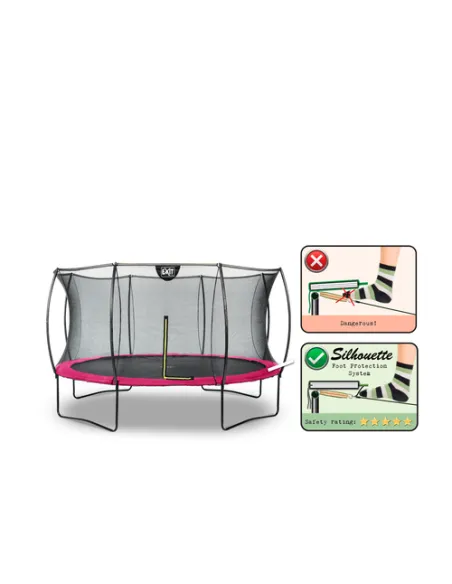 EXIT Silhouette trampoline ø366cm - pink Esterno Rotondo Molla elicoidale Trampolino fuori terra