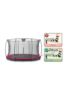 EXIT Silhouette ground trampoline ø366cm with safety net... 2