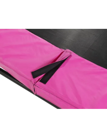 EXIT Silhouette ground trampoline ø427cm with safety net - pink Esterno Rotondo Molla elicoidale Trampolino interrato