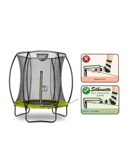 EXIT Silhouette trampoline ø183cm - green Esterno Rotondo Molla elicoidale Trampolino fuori terra