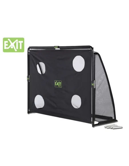 EXIT Porta da calcio in acciaio "Coppa" 220x170cm - Nera