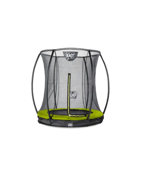 EXIT Silhouette ground trampoline ø183cm with safety net - green Esterno Rotondo Molla elicoidale Trampolino interrato