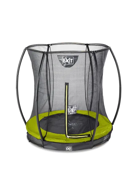 EXIT Silhouette ground trampoline ø183cm with safety net - green Esterno Rotondo Molla elicoidale Trampolino interrato