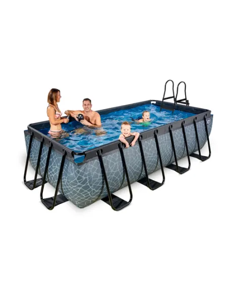 EXIT 30.12.42.00 piscina fuori terra Piscina con bordi Piscina rettangolare 7020 L Grigio