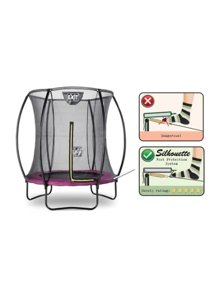 EXIT Silhouette trampoline ø183cm - pink Esterno Rotondo Molla elicoidale Trampolino fuori terra