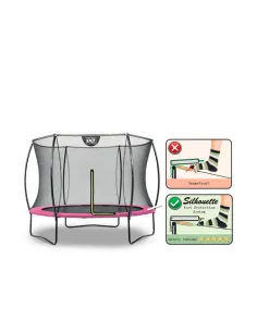 EXIT Silhouette trampoline ø244cm - pink Esterno Rotondo... 2