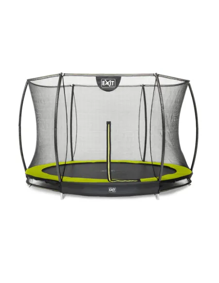 EXIT "Silhouette" trampolino da terra ø305cm con rete di sicurezza - verde