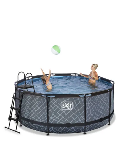 EXIT 30.27.12.00 piscina fuori terra Piscina con bordi Piscina rotonda 10126 L Grigio