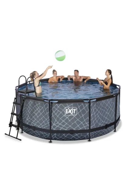 EXIT 30.27.12.00 piscina fuori terra Piscina con bordi Piscina rotonda 10126 L Grigio