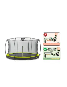 EXIT Silhouette ground trampoline ø366cm with safety net... 2