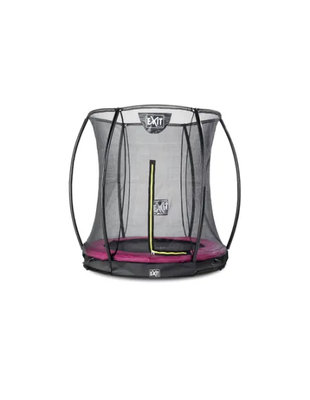 EXIT Silhouette inground trampoline ø183cm with safety net - pink Esterno Rotondo Molla elicoidale Trampolino interrato